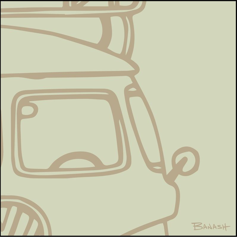 ROUTE 66 . ROAD BUS GRILL . LEFT WINDOW | LOOSE PRINT | ILLUSTRATION | 1:1 RATIO