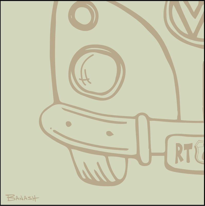 ROUTE 66 . ROAD BUS GRILL . RIGHT GRILL | LOOSE PRINT | ILLUSTRATION | 1:1 RATIO