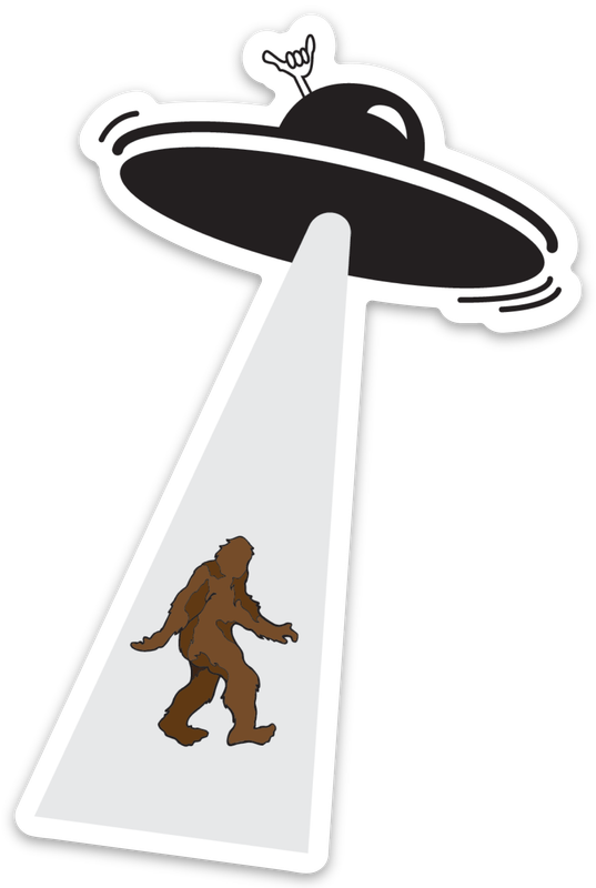 UFO SASQUATCH | DIE CUT STICKER