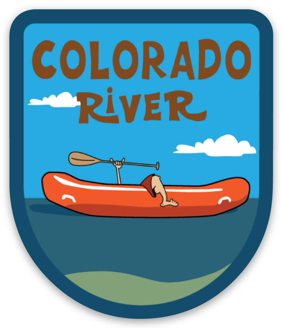 COLORADO RIVER . RAFT GREM | BADGE STICKER, Size: 2.35x2