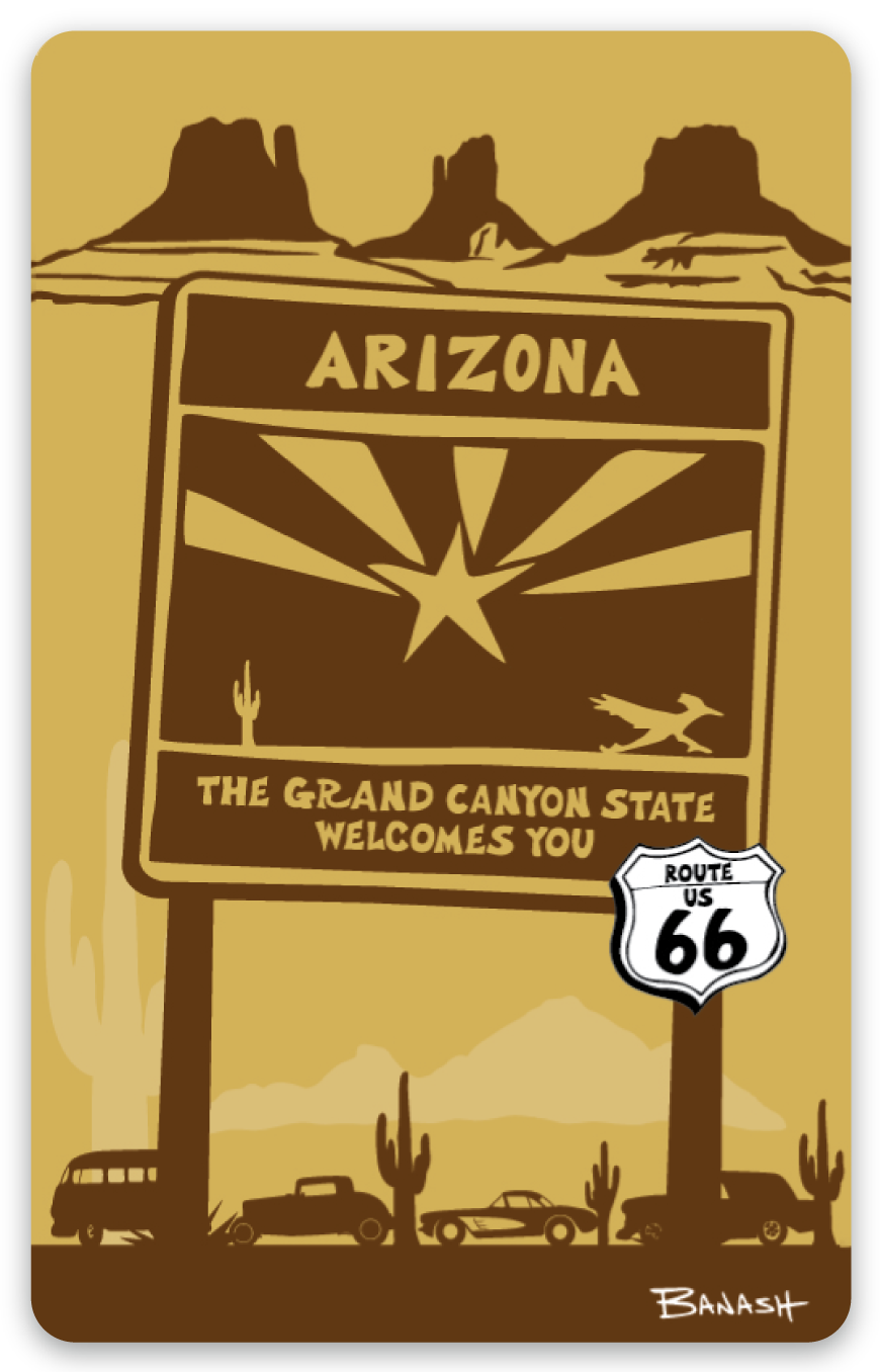 ARIZONA WELCOME SIGN | RECTANGLE MAGNET