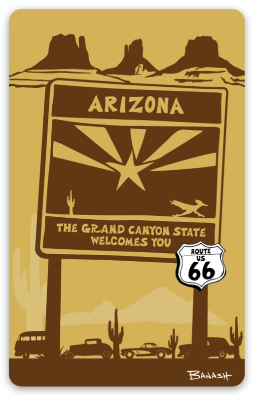 ARIZONA WELCOME SIGN | RECTANGLE MAGNET