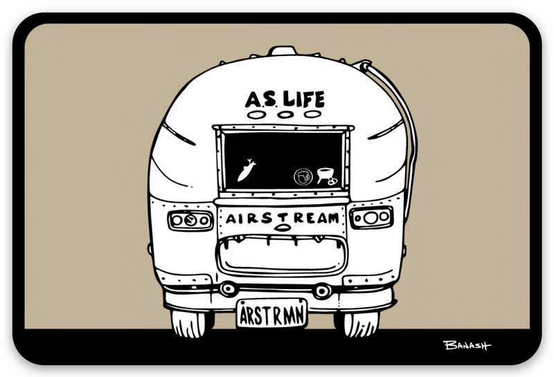 AIRSTREAM TAIL . CATCH A HIGHWAY | RECTANGLE MAGNET