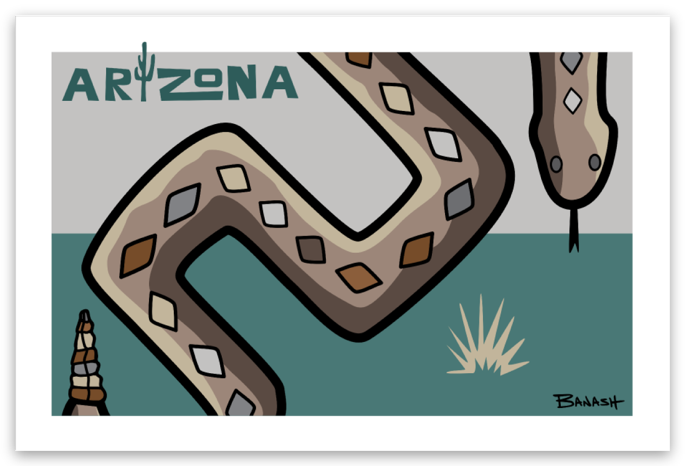 ARIZONA RATTLE SNAKE | RECTANGLE MAGNET