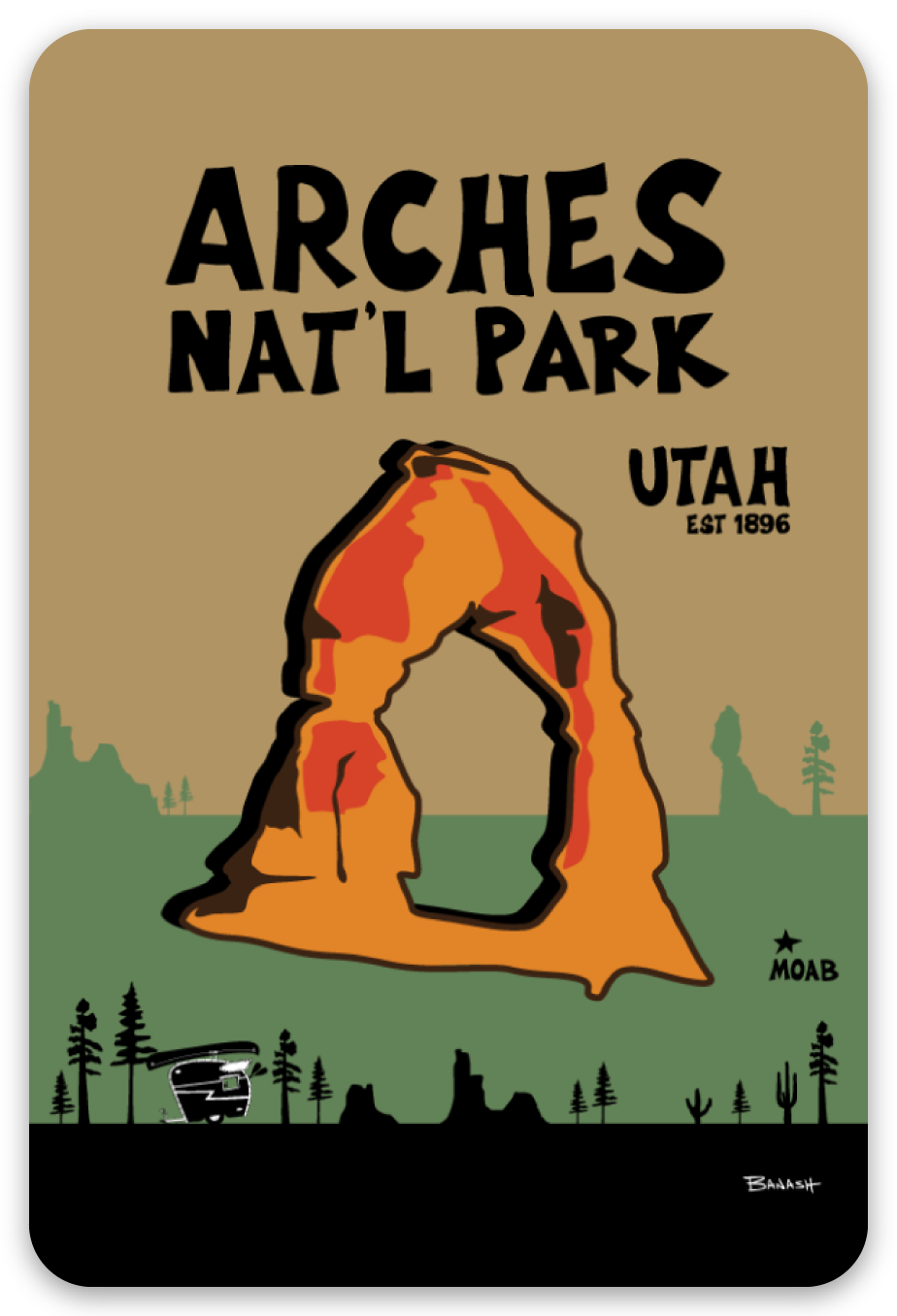 ARCHES NATIONAL PARK | RECTANGLE MAGNET