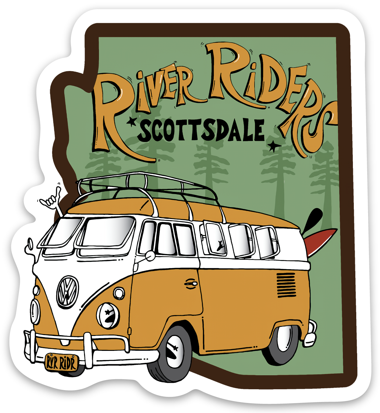 RIVER RIDERS . SCOTTSDALE | RECTANGLE MAGNET