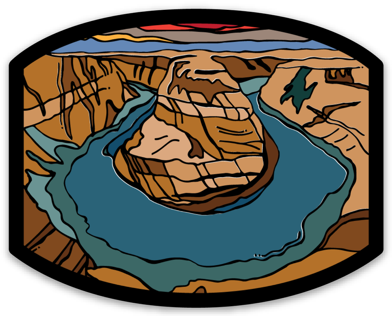 HORSESHOE BEND . GLEN CANYON | ROUNDED RECTANGLE MAGNET