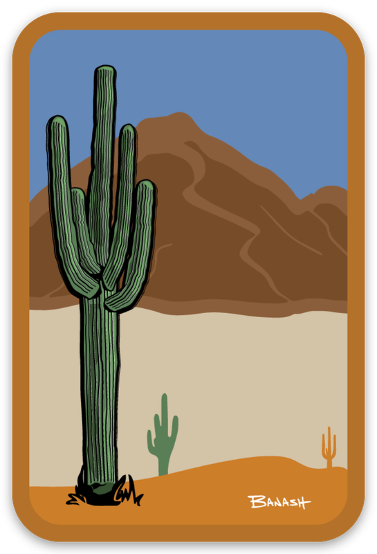 SAGUARO . CAMELBACK | RECTANGLE MAGNET