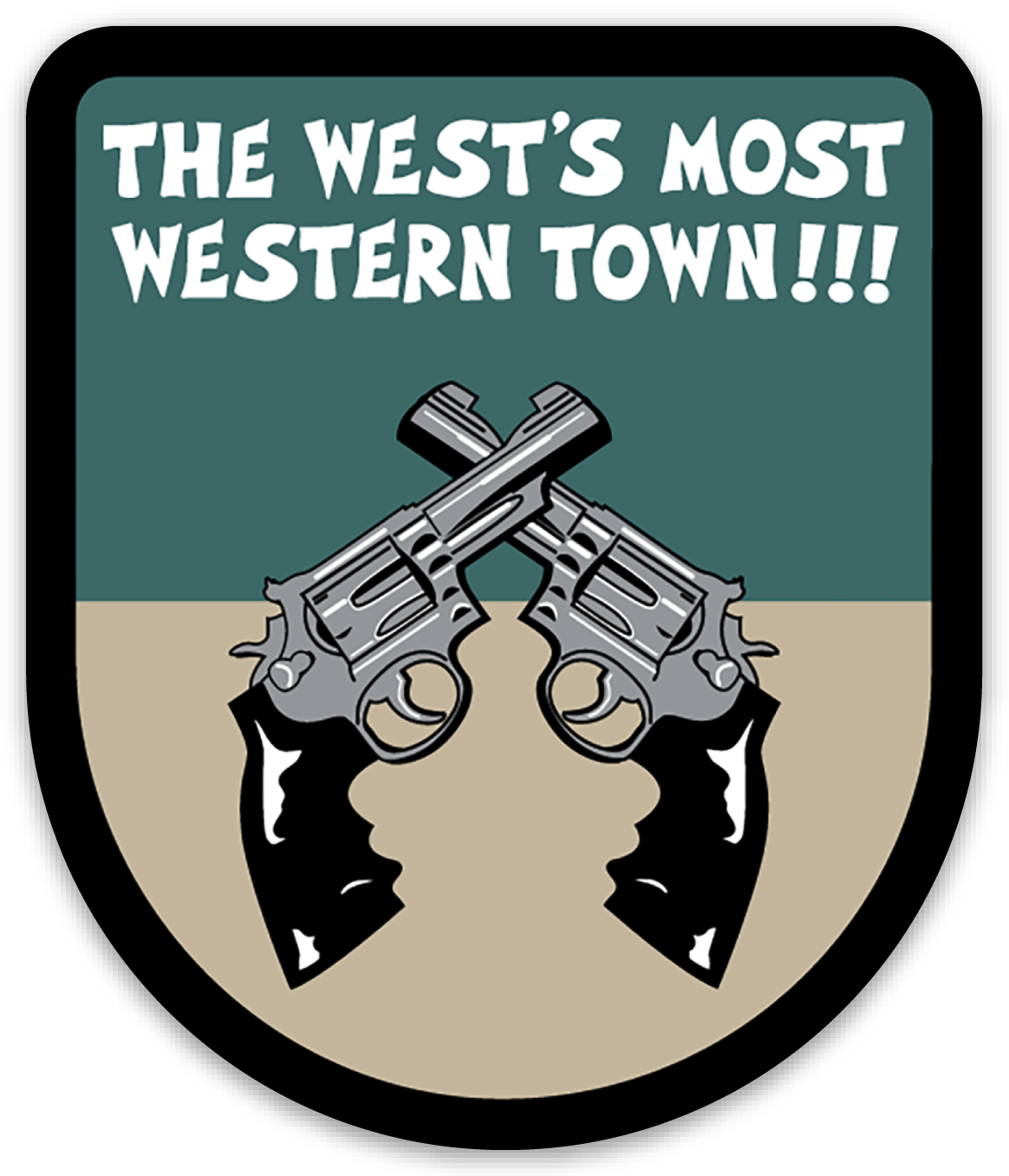 WESTERN TOWN . GUNS | BADGE MAGNET