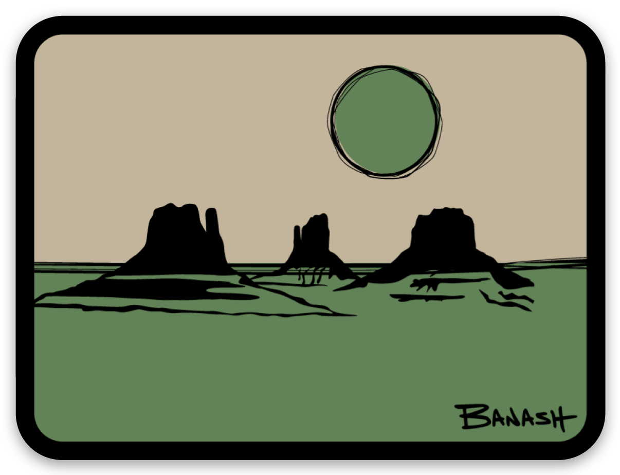 MONUMENT VALLEY SUN CACTUS | RECTANGLE MAGNET