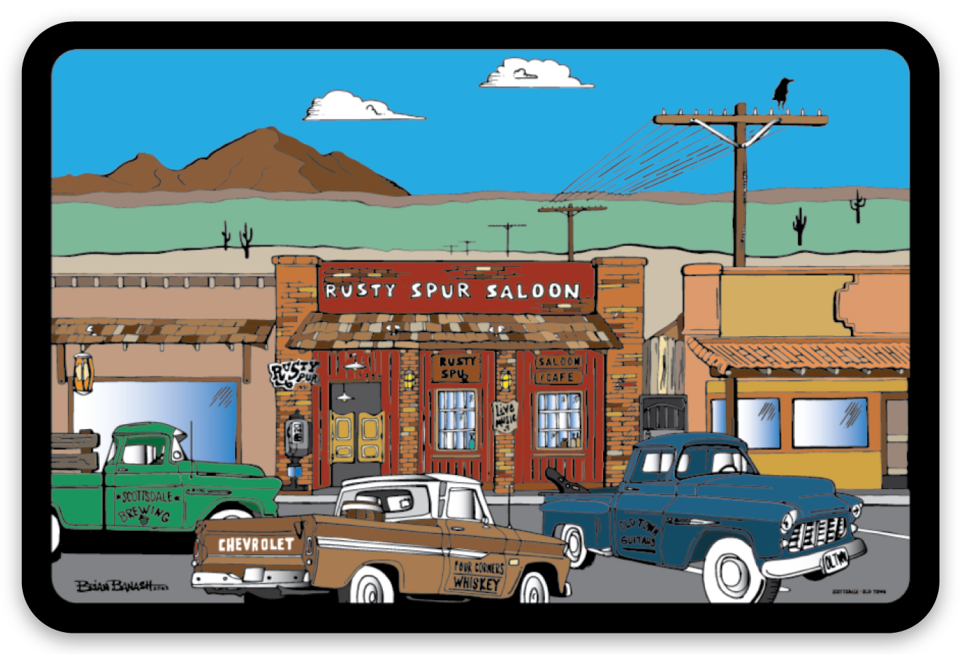 RUSTY SPUR SALOON . PICKUPS | RECTANGLE MAGNET