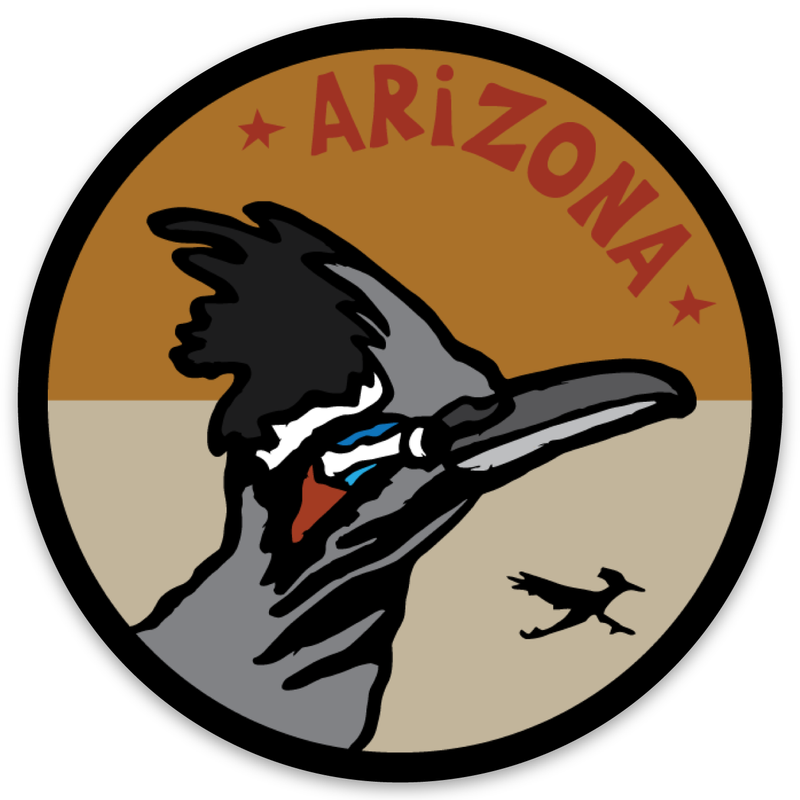 ROAD RUNNER . ARIZONA | ROUND MAGNET