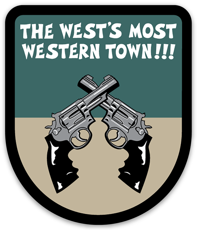 WESTERN TOWN . GUNS | BADGE MAGNET
