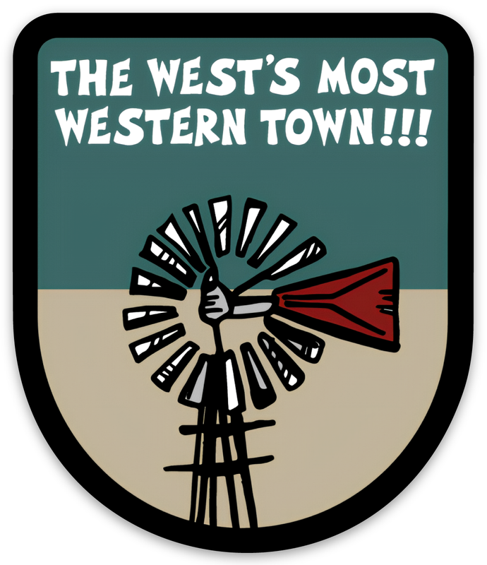 WESTERN TOWN . WINDMILL | BADGE MAGNET