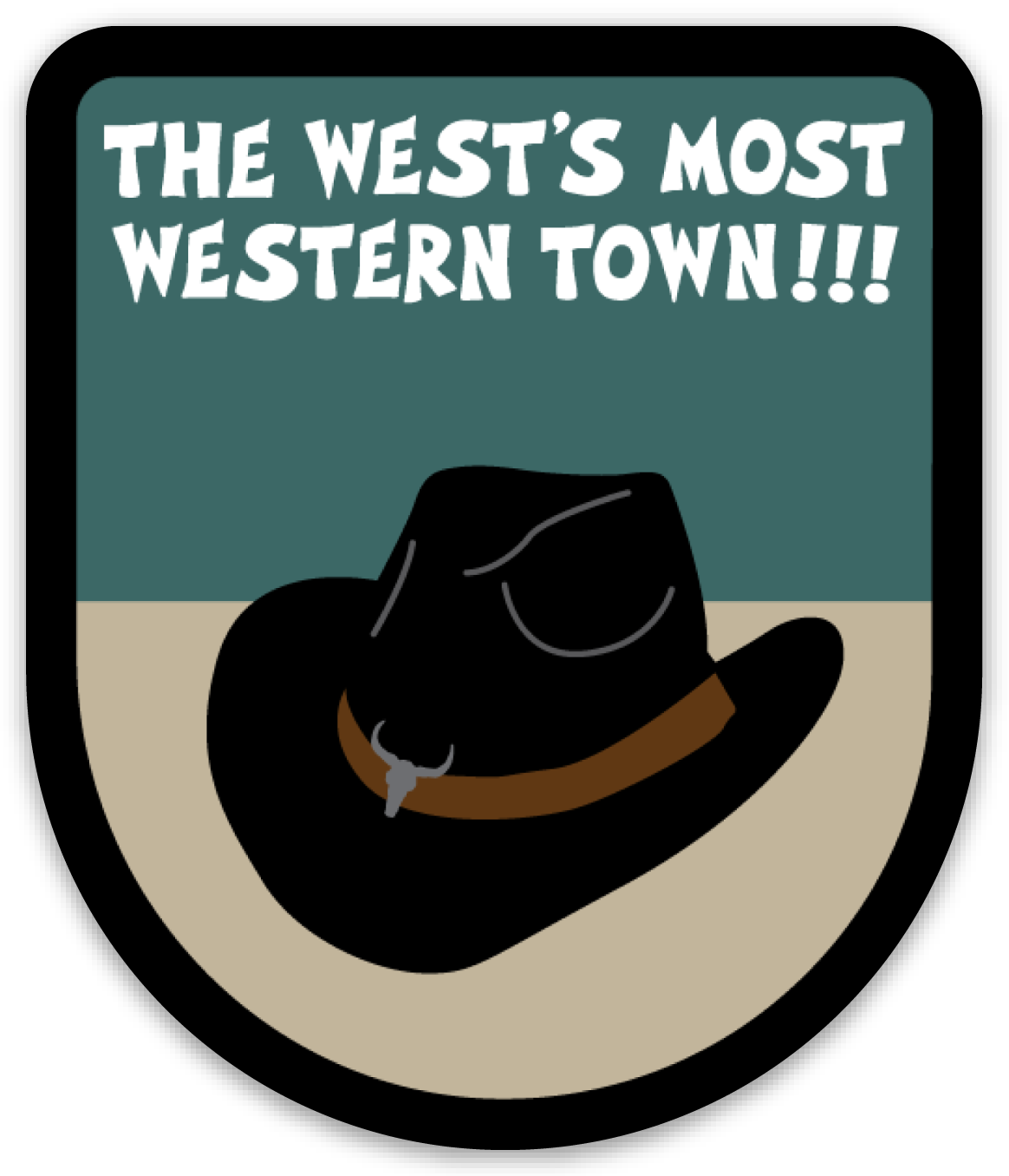 WESTERN TOWN . HAT | BADGE MAGNET