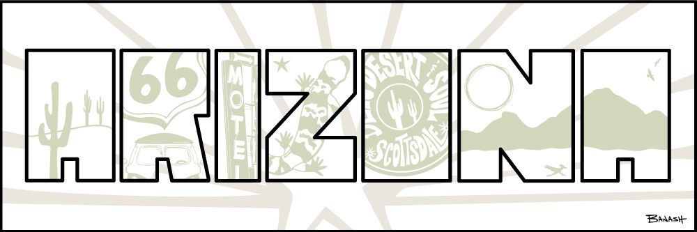 ARIZONA STORY BOARD | CANVAS | ILLUSTRATION | 1:3 RATIO