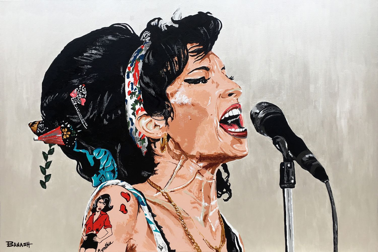 ROCK N&#39; ROLL NO. 26 | LOOSE PRINT | ACRYLIC PAINTING | 3:4 RATIO