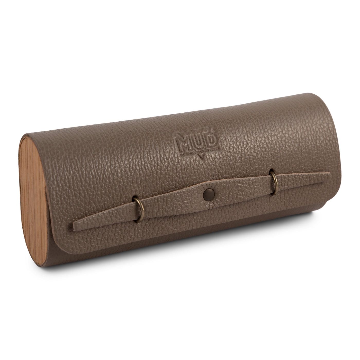 LEATHER, CORK &amp; WOOD | EYEGLASS CASE, COLOR: CHOCOLATE