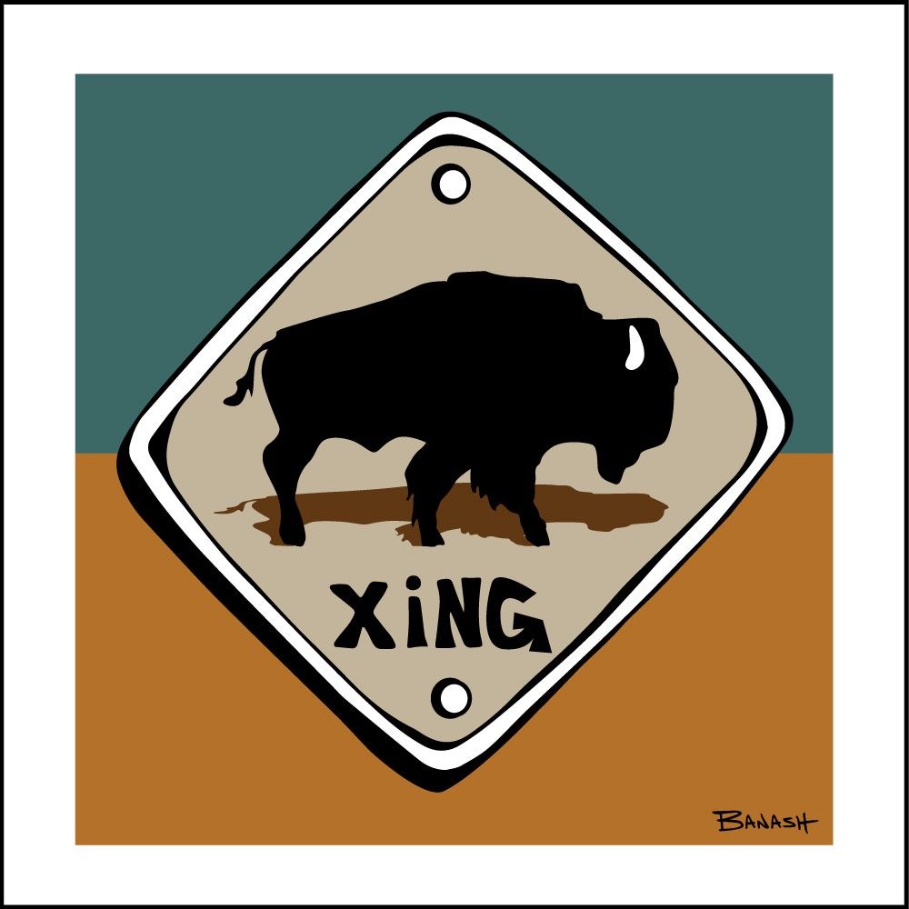 BISON XING | CANVAS | ILLUSTRATION | 1:1 RATIO