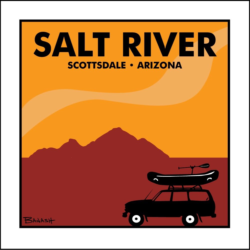 SALT RIVER SCOTTSDALE . RAFT LAND CRUISER | CANVAS | ILLUSTRATION | 1:1 RATIO