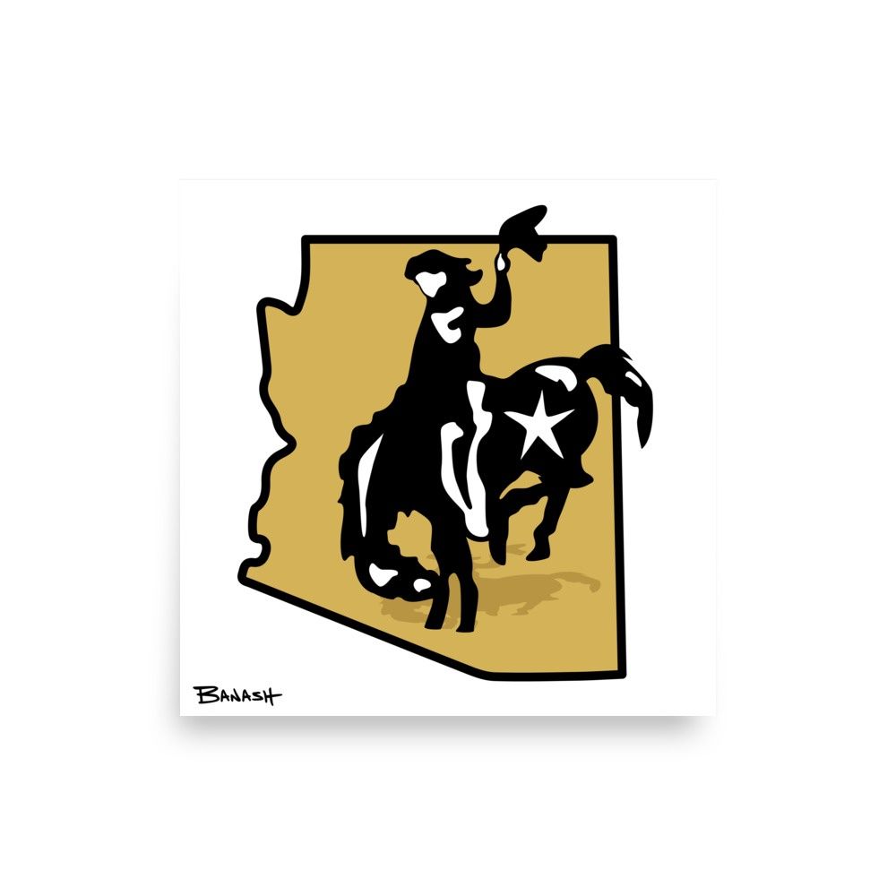 SCOTTSDALE OLD TOWN COWBOY LOGO | POSTER PRINT | ILLUSTRATION | 1:1 RATIO