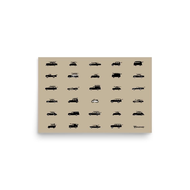 SURF RIDES | POSTER PRINT | ILLUSTRATION | 2:3 RATIO