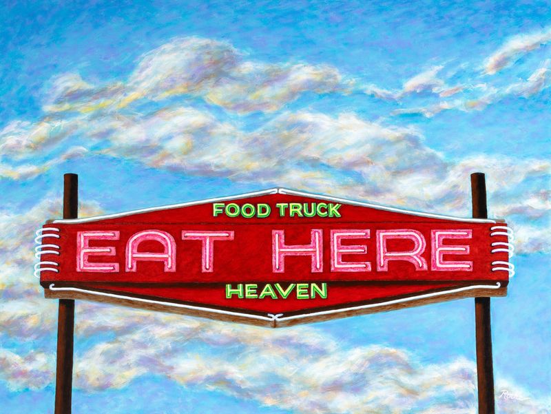 FOOD TRUCK HEAVEN | CANVAS | ACRYLIC PAINTING | 3:4 RATIO