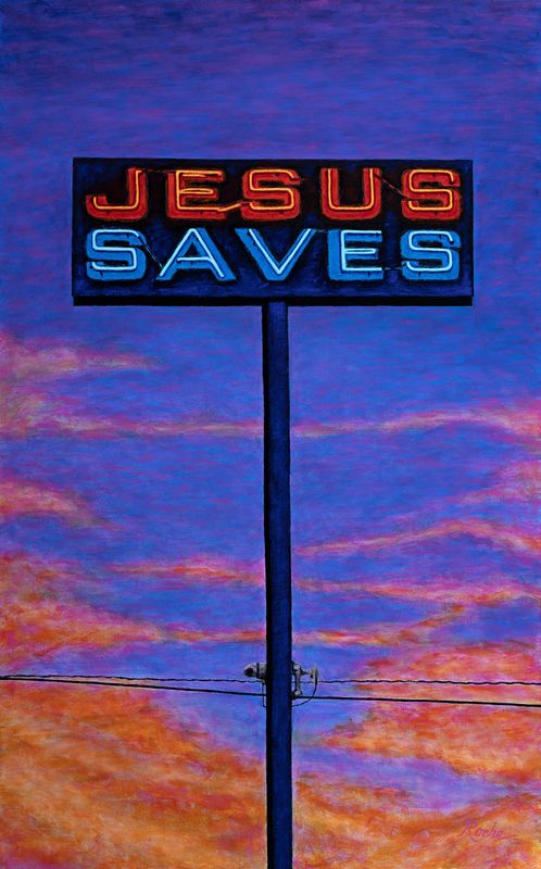 JESUS SAVES | CANVAS | ACRYLIC PAINTING