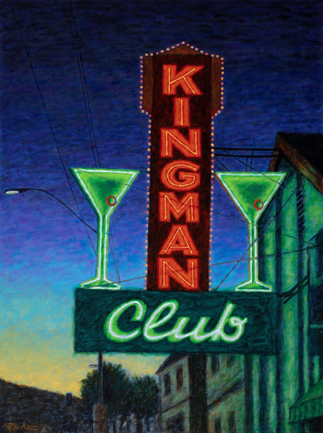 KINGMAN CLUB | MATTED PRINT | ACRYLIC PAINTING | 3:4 RATIO