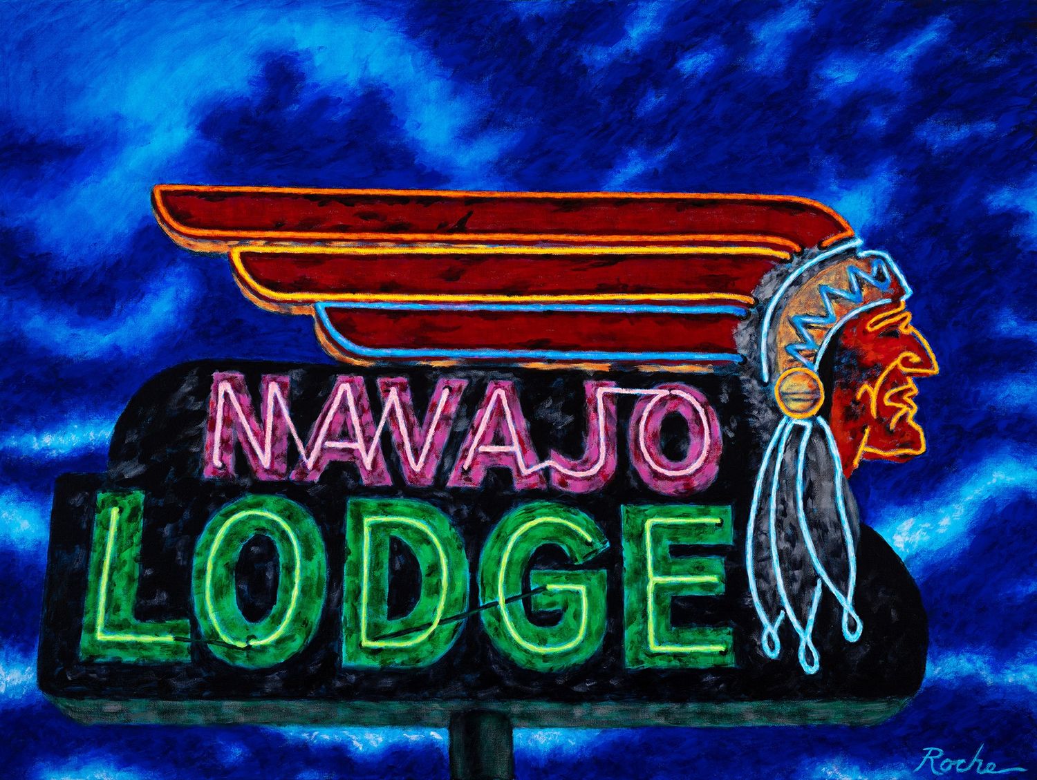 NAVAJO LODGE | CANVAS | ACRYLIC PAINTING | 3:4 RATIO