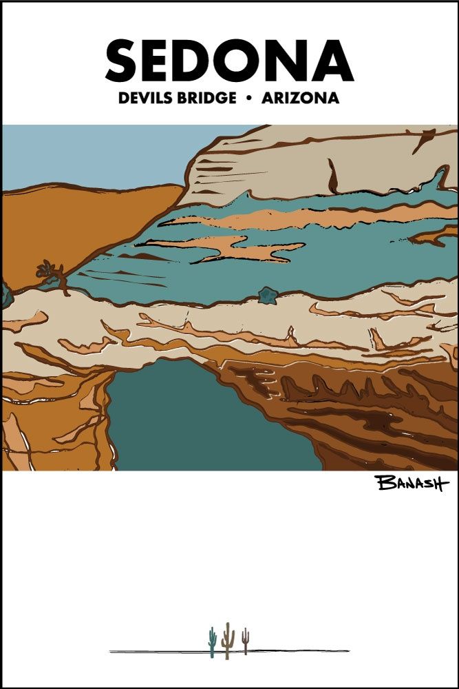 SEDONA DEVILS BRIDGE | CANVAS | ILLUSTRATION | 2:3 RATIO