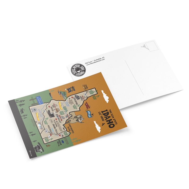 IDAHO DESTINATION MAP | 6&quot; x 9&quot; POSTCARD