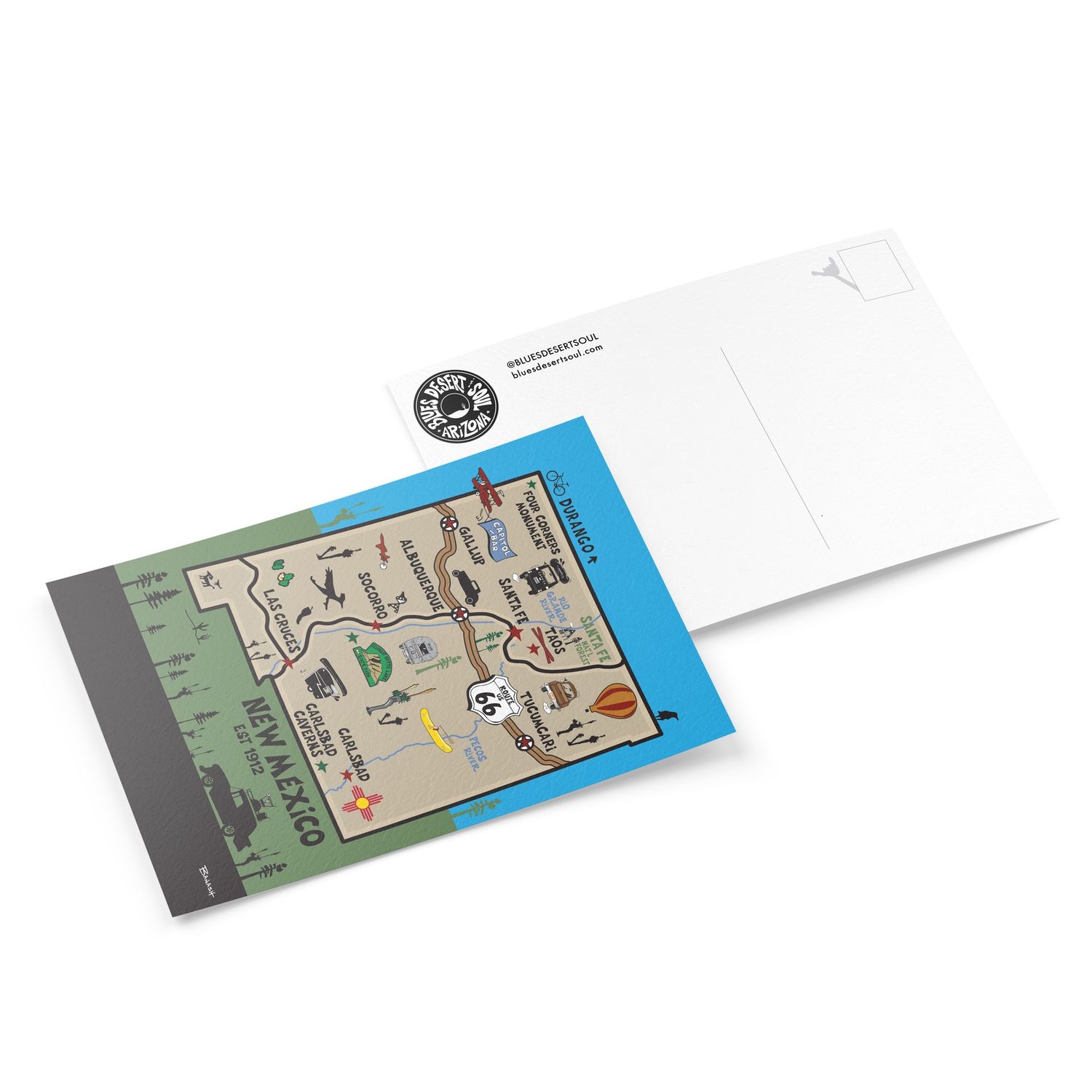 NEW MEXICO DESTINATION MAP | 6&quot; x 9&quot; POSTCARD