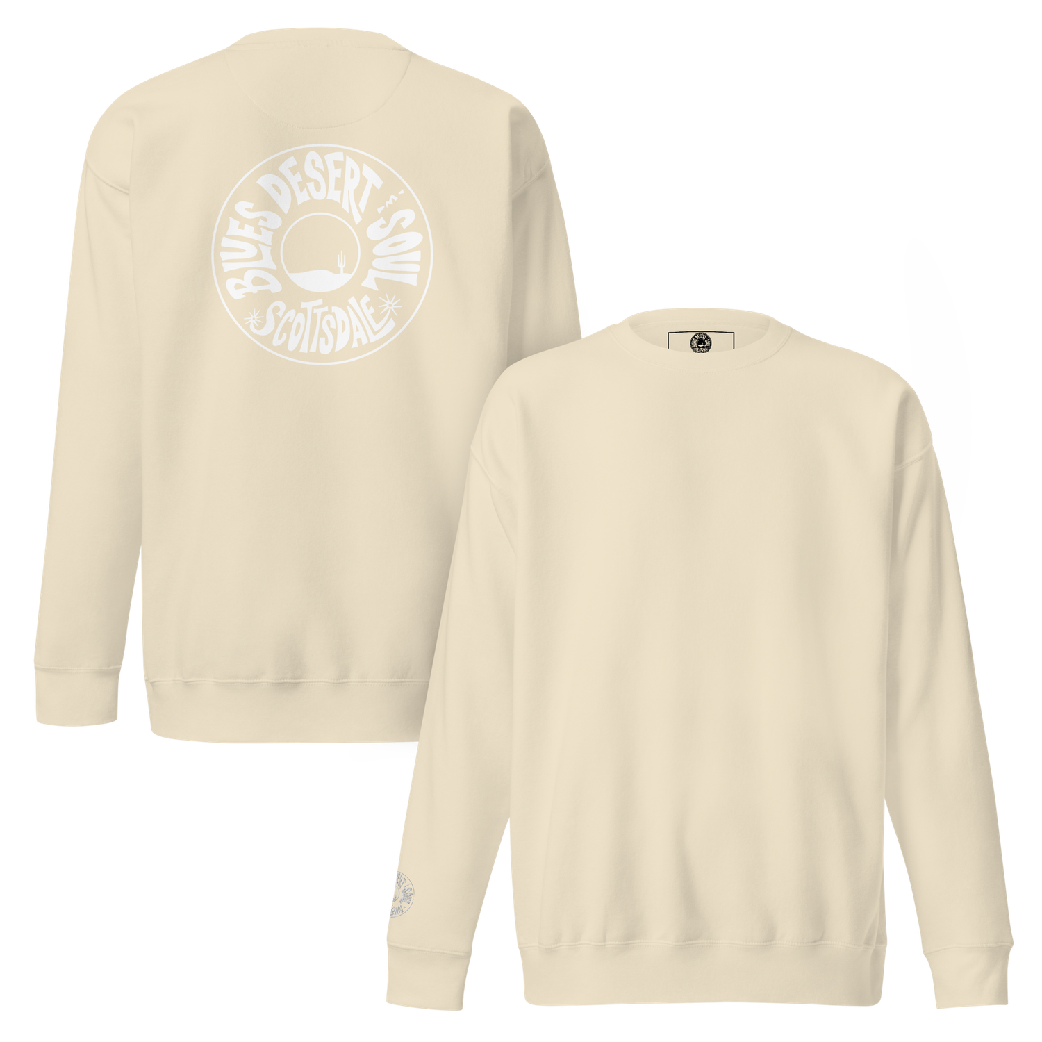 BDS SCOTTSDALE | UNISEX PREMIUM CREWNECK SWEATSHIRT, COLOR: BONE, Size: S
