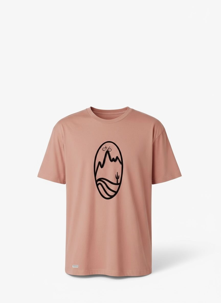 MOUNTAIN BIKE CAMELBACK RIDGE CACTUS | MEN&#39;S T-SHIRT, COLOR: DUSTY ROSE, Size: S