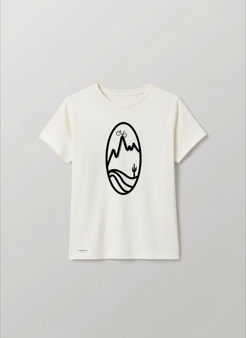 MOUNTAIN BIKE CAMELBACK RIDGE CACTUS | WOMEN&#39;S T-SHIRT, COLOR: VINTAGE WHITE, Size: S