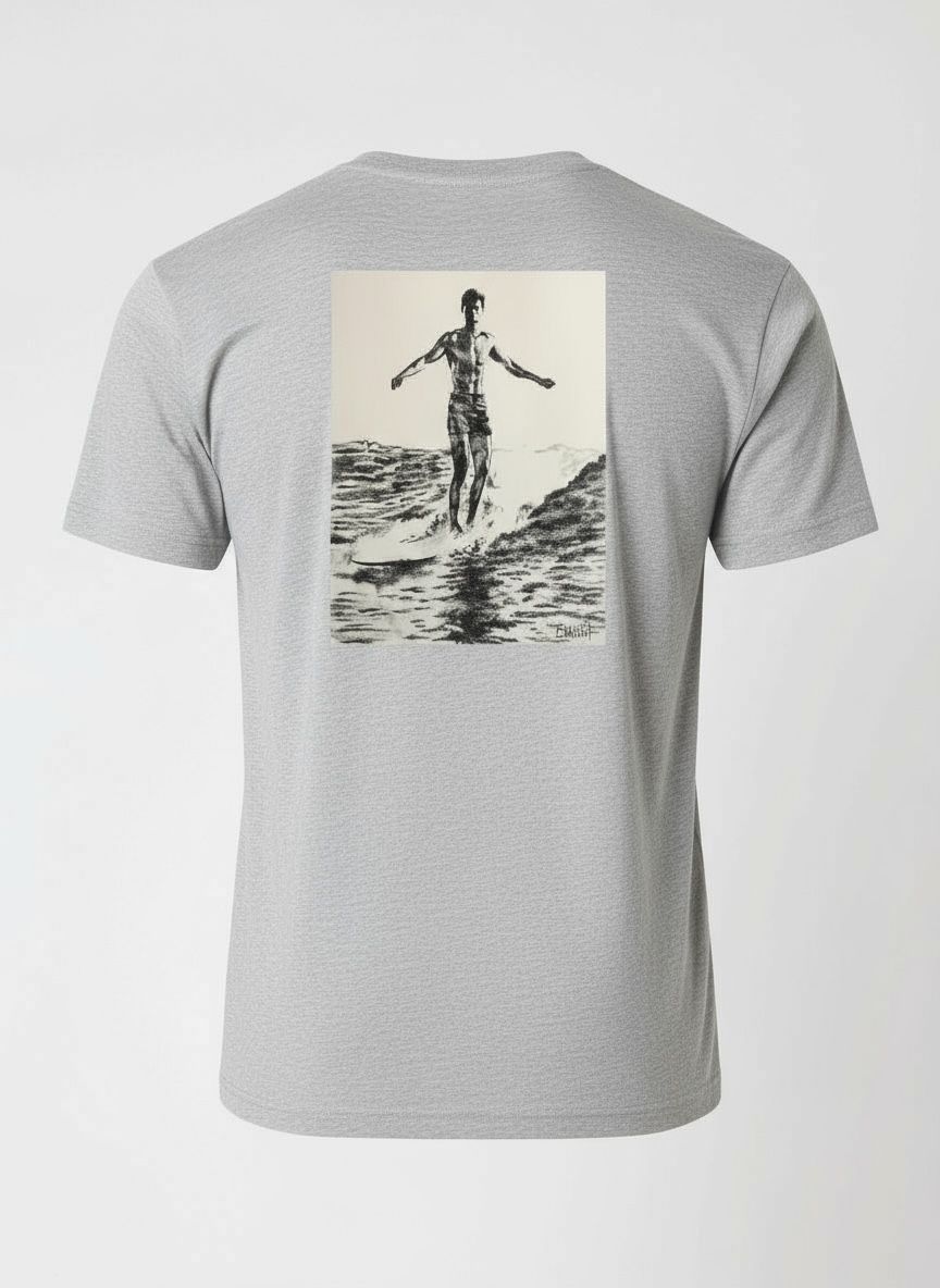 WIKIKI BEACH RIDER | MEN&#39;S T-SHIRT, COLOR: ATHLETIC HEATHER, Size: S