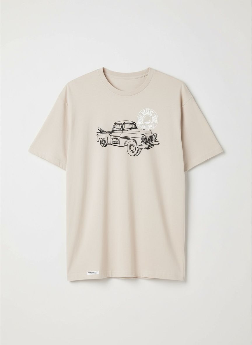 OLD TOWN PICKUP . BDS LOGO . BDS TAG | MEN&#39;S T-SHIRT, COLOR: BONE, Size: S