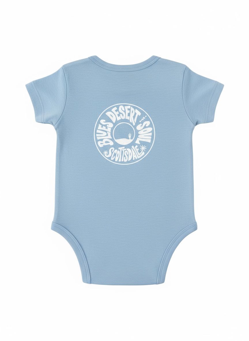 BLUES, DESERT &amp; SOUL . BDS TAG | BABY ONESIE, COLOR: LIGHT BLUE, Size: ONE SIZE