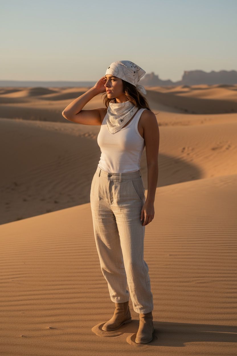 DESERT LINES . NATURAL | BANDANA