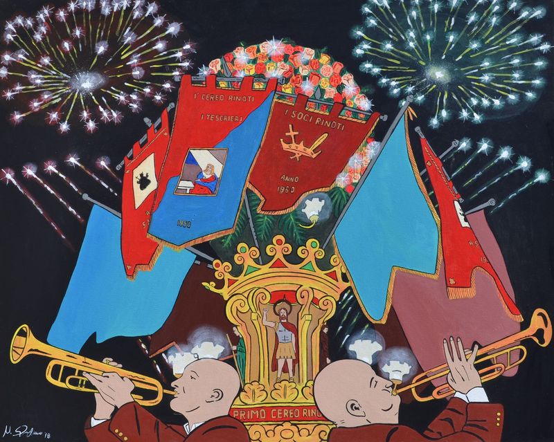 Dipinto "Rinoti... fiato alle trombe"