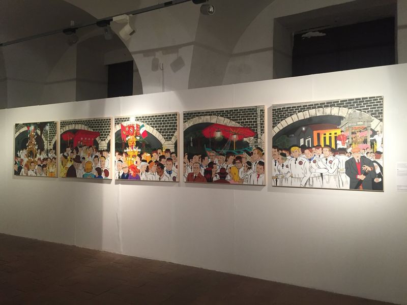 Dipinto "Viva Sant'Agata" - 5 tele