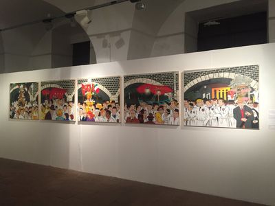 Dipinto "Viva Sant'Agata" - 5 tele