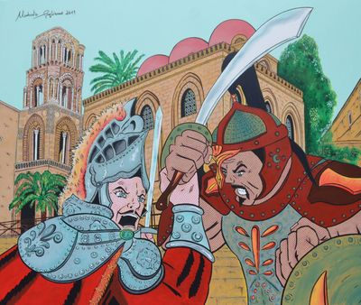 Dipinto "Orlando e Ferraù"