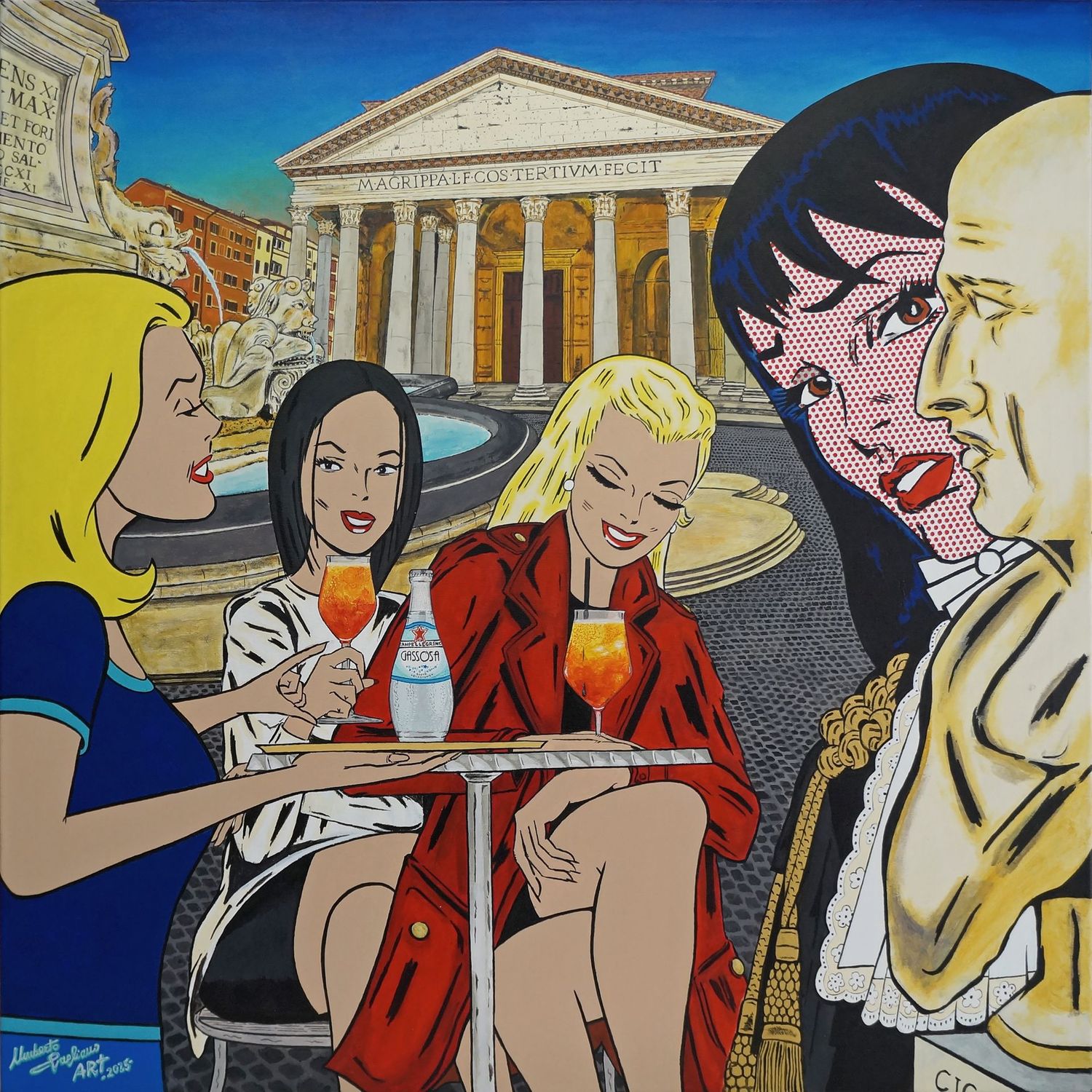 Stampa "Roma, amicizia, Pantheon e Cicerone"