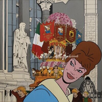 Stampa Stampa "Catania in Pop Art" Trittico - Tela 2