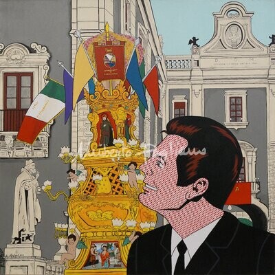 Stampa Stampa "Catania in Pop Art" Trittico - Tela 3