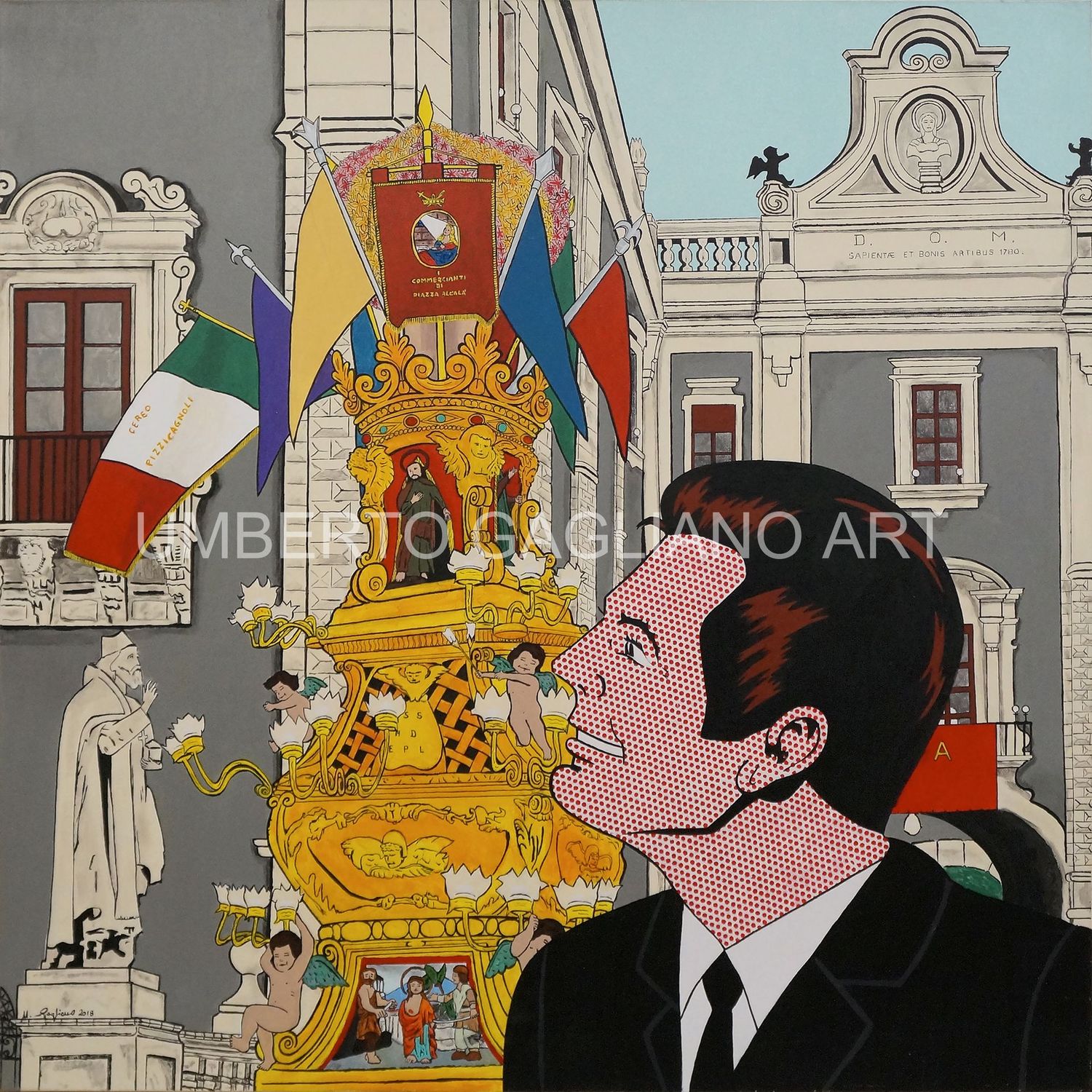 Stampa Stampa "Catania in Pop Art" Trittico - Tela 3
