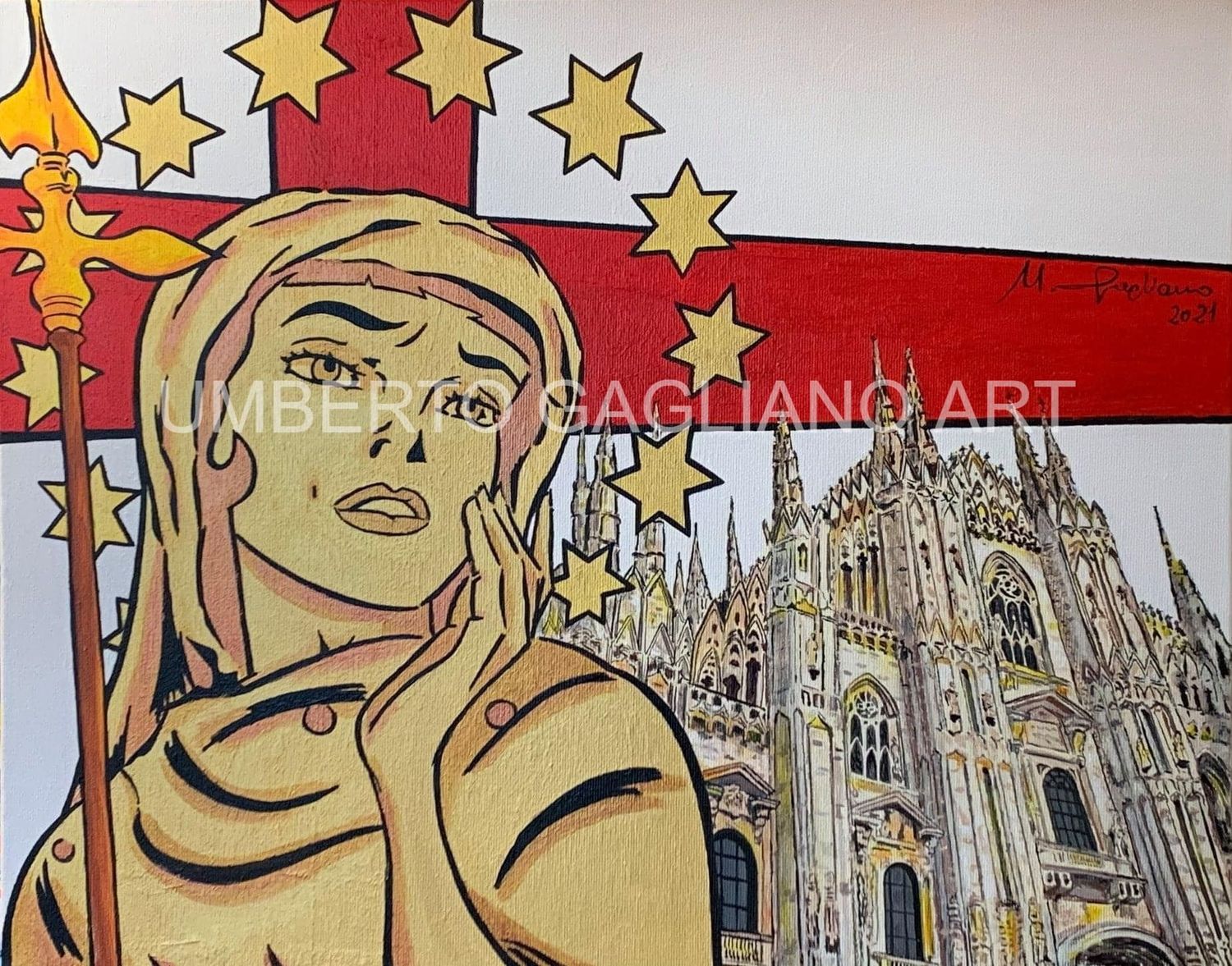 Dipinto Dipinto "Milano, the Madonnina"