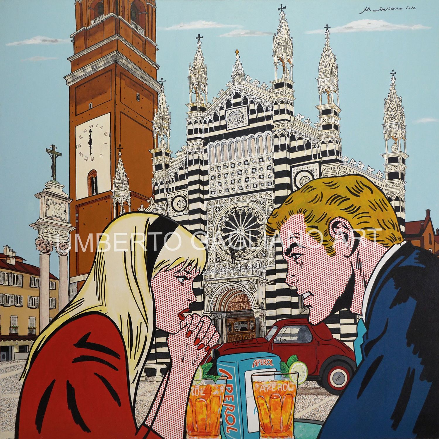 Dipinto Dipinto "Aperitivo a Monza"